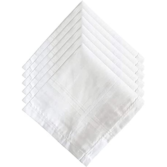 WHITE Handkerchief 10 pieces